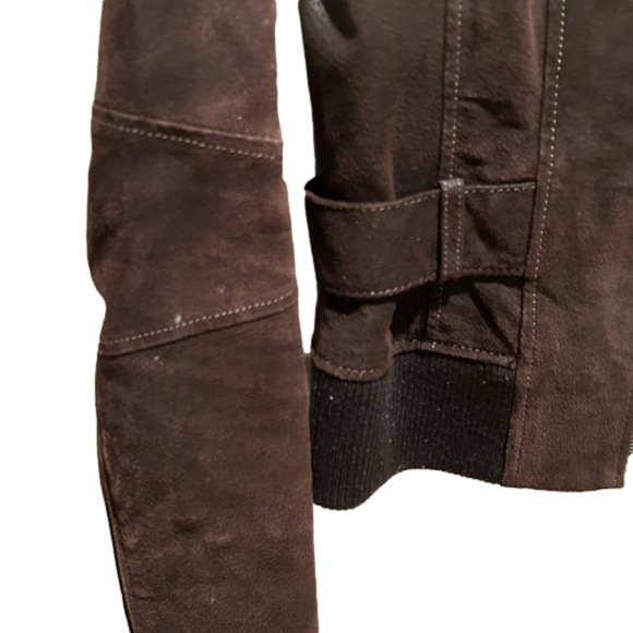 Danier brown leather jacket CDN 2XS US size 6-8 - Picture 4 of 10